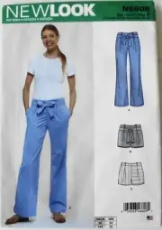 New Look 6606 Misses Shorts Pants Sewing Pattern Sz 6-18