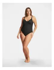 [Decjuba] Rib Underwire One Piece in Black
