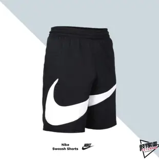 NIKE DRI FIT 籃球褲 運動短褲 黑白大勾 排汗 SWOOSH BV9386-010【Insane-21】