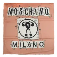 在飛比找momo購物網優惠-【MOSCHINO】經典LOGO喀什米爾羊毛混絲披肩領巾圍巾