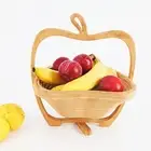 Bamboo Foldable Fruit Basket Collapsible Fruit Shaped Cutting Board Craft