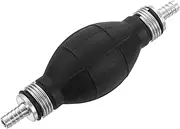 uxcell 8mm (5/16") Rubber Fuel Primer Pump, Transfer Vacuum Hose Hand Siphon Bulb, One Way Fuel Primer for Gasoline Petrol Marine Diesel Boat, Silver
