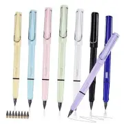 8pcs Infinity Pencil, Cute Everlasting Inkless Pencil with 8pcs Replacement