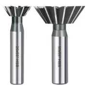 1pc 45/55/60 Degrees Dovetail Slot Milling Cutter 10-60mm HSS End Mill CNC Bit
