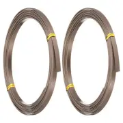 18 Gauge 5mm Wide Flat Wire, 10Ft 2 Roll Bendable Flat Bezel Wire, Coffee