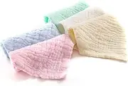 CRILSTYLEO Protect Your Baby's Drool 6pcs Cotton Saliva Towels Muslin Wrap Towel Bibs for Boys Girls Random Color