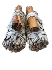 Smudge Stick White Sage & Cinnamon Prosperity and Abundance 02 Units