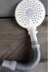NEW WATERPIK 2-SPRAY 7.8" RAIN SHOWER HEAD w / 2 SECTIONS OF LINE