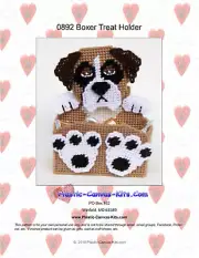 Boxer Dog Treat Holder- Plastic Canvas Pattern or Kit