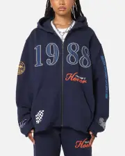 [HONOR THE GIFT] Honor The Gift 1988 Full Zip Hoodie Navy - Size M M Navy