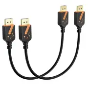 Short DisplayPort Cable 1 FT, 2-Pack DP to Cables, 4K Display 1 Orange