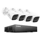 SANNCE 1080P 4 Camera 8 Channel DVR Security System IR Night Vision Home CCTV