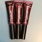 3x L'Oreal Infallible Lip Paints 334 Smoldering Eclipse