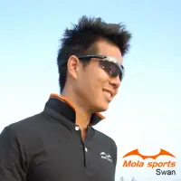 在飛比找momo購物網優惠-【MOLA】摩拉運動太陽眼鏡墨鏡UV400黑一般臉型 男女 