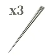 Set of 3 !! Tsubame Sanjo Chopsticks 18-8 Stainless Steel mirror surface 22cm