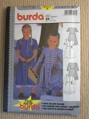 Burda Sewing Pattern 3027 Girls Dress Prairie School Country Dirndl 2-8 Uncut
