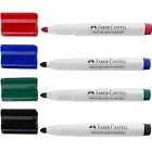 NEW 4x Faber-Castell Whiteboard Markers Bullet Tip 2mm Assorted Colours Wallet