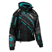 Castle X React "Floater" Women's Snowmobile Jacket - Turquoise/Black/Charcoal