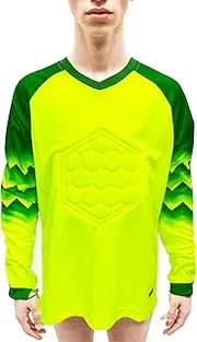 [TACKTIMES] Boys' Sports Shirt Football Goalkeeper Jersey Set Padded Long Sleeve Protective Equipment Suit