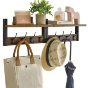 Coat Rack Shelf Wall Mounted, Coat Hooks Set of 2, Entryway Coat Hanger with ...