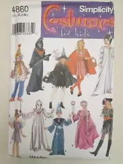 Simplicity 4860 Child Halloween Costumes Pattern SML Pirate Wizard Fairy Witch