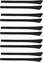 OIIBWQ Soft Silicone Eyeglass Temple Tips - Black, Pack of 10