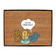 Love These Fishbowl Cocktails - Funny Novelty Doormat Man Cave Floor mat