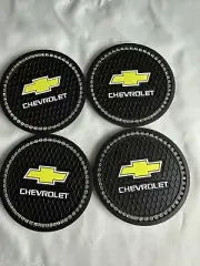 UNIVERSAL FIT COASTERS 2 Sets Of 2PC SILICONE CAR CUP HOLDER INSERT CHEVROLET