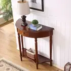 Vintage Wood Console Table with Drawers hallway entryway desk display hall side