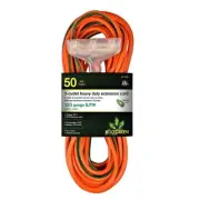 GoGreen Power (GG-15250) 12/3 50’ SJTW 3-Outlet Heavy Duty Extension Cord, Li...