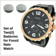 Pack of two (2) Batteries for Fossil Watch Nate - Model JR1437 , JR1353 , JR1401
