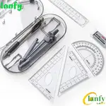 8 PCS /SET MATH SETS EXAMINATION COMPASS RULER KIT GEOMETRY