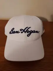 Ben Hogan Golf Fitted Mesh Tour Hat Cap white and blue size S/M.