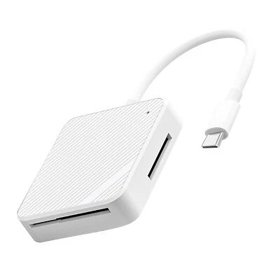 4 in 1 Type-C USB-C Smart Media M2 SD SM XD Memory Card Reader Adapter White