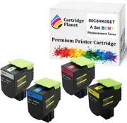 a Set BCMY Compatible Toner Cartridge for Lexmark 80C8HK0 80C8HC0 80C8HM0 80C8HY0 (4,000/3,000 (B/CMY) Pages) for Lexmark CX410 CX410DE CX510 CX510DE CX510DHE