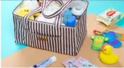 Simple Being Baby Diaper Caddy Organizer | Baby Shower Gift | Unisex Storage Bin