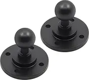 jose2015 2pcs Ball Mount Base with Aluminum Alloy Round Plate，1 inch Mount Ball Base Universal Electronic Device with AMPS Holes Round Plate Ball Mount for Automotive Use