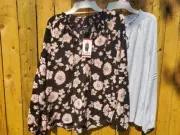 Social Standard by Sanctuary Tallie Long Sleeve Peasant Top Floral XS,S,M,L.XL
