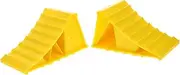 1 Pair Car Tire Stopper Car Parking Protector Trailer Accessories Garage Car Stopper Trailer Ramps Wheel Chocks Wheel Spacer Flat Stoppers for Tires Wheel Stopper Plastic Yellow