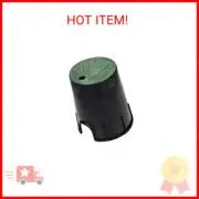 NDS 107BC 6 in. Valve Box and Cover, 9 in. Height, ICV Lettering, Black Box, Gre