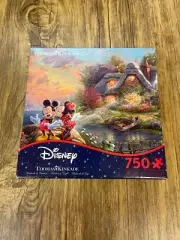 Thomas Kinkade Mickey and Minnie Sweetheart Cove Ceaco 750 Piece Puzzle