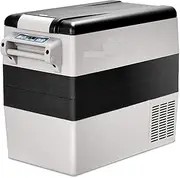 Car Refrigerator, 44 QT Portable Refrigerator Fridge Freezer, Electric 12V/24V Car Cooler with LCD Display, Shockproof Design, RV Fridge for Home, Camping, Truck Party