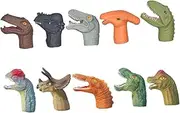 Generic 10Pcs Adorable Dinosaur Finger Puppets Educational Hand Puppet for Interactive Plaything to Boost Creativity and Communication Skills