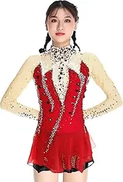 [Zagitova] Figure Skating Dress for Girls Turtleneck Long Sleeve Women's Ice Skating Dress Competition Skating Wear