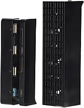Slim Cooling Fan, USB Powered Automatic External Cooler with 4 USB Ports, 3 Mini Fans, 2 Modes, Sensor, Easy Installation, for SLIM Host Cooling