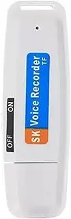 Byttlerom Portable Rechargeable U-Disk USB Digital Audio Voice Recorder Mini Dictaphone Activated Recorder -White