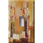 SnazzySwitch Tall Flower Vases Decorative Light Switch Plate Cover