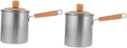 STOBAZA Large Capacity Stainless Steel Fryer Deep Frying Pot with Handle Portable Nonstick Cooking for Chips Chicken Efficient Oil Management Easy Cleaning
