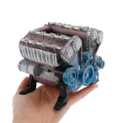 Car V8 Automobile Engine Model Kit Toys 8-cylinder Engine Resin Ornaments
