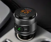 Hands-Free Wireless Bluetooth Car Kit FM Transmitter-Black